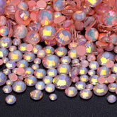 Mixed Sizes Mocha Opal Coral Reef Glass Flat Back Rhinestones For Nail Art WholesaleRhinestone